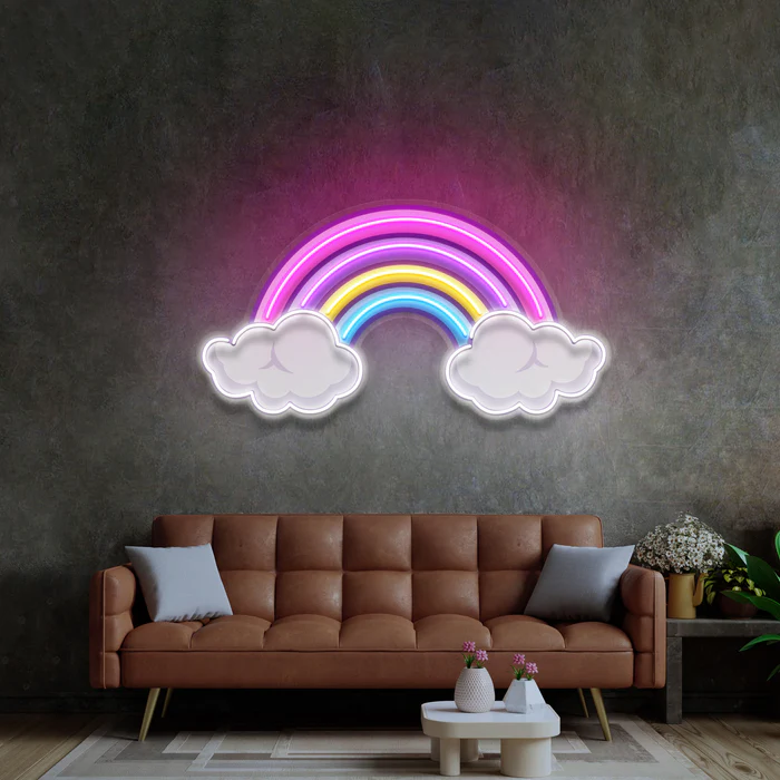 Gökkuşağı Balon Neon Art – UV Baskı – Neon Led Tabela