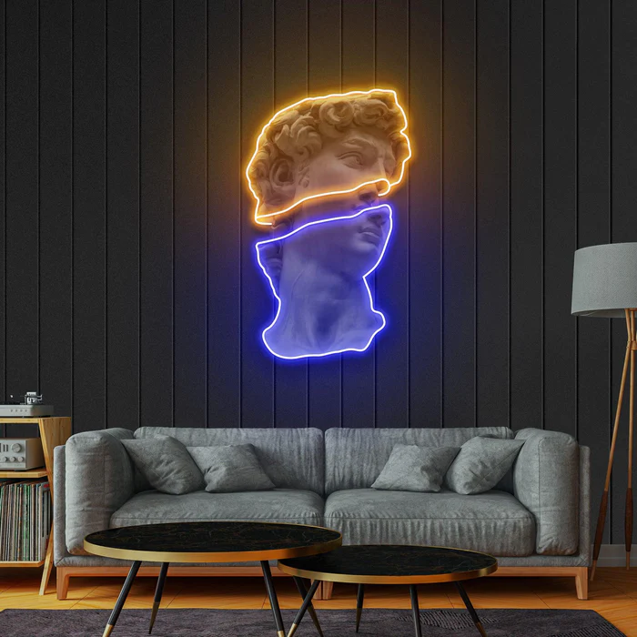 Davut Heykeli Neon Art – UV Baskı – Neon Led Tabela