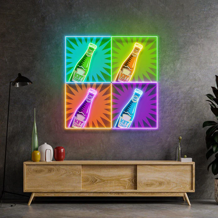 Ketçap Pop Neon Art – UV Baskı – Neon Led Tabela