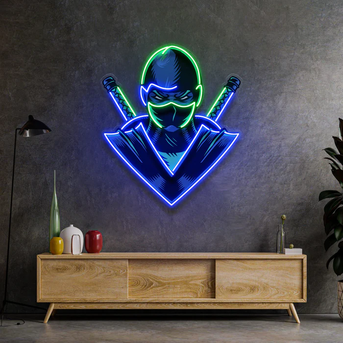 Mavi Ninja Neon Art – UV Baskı – Neon Led Tabela