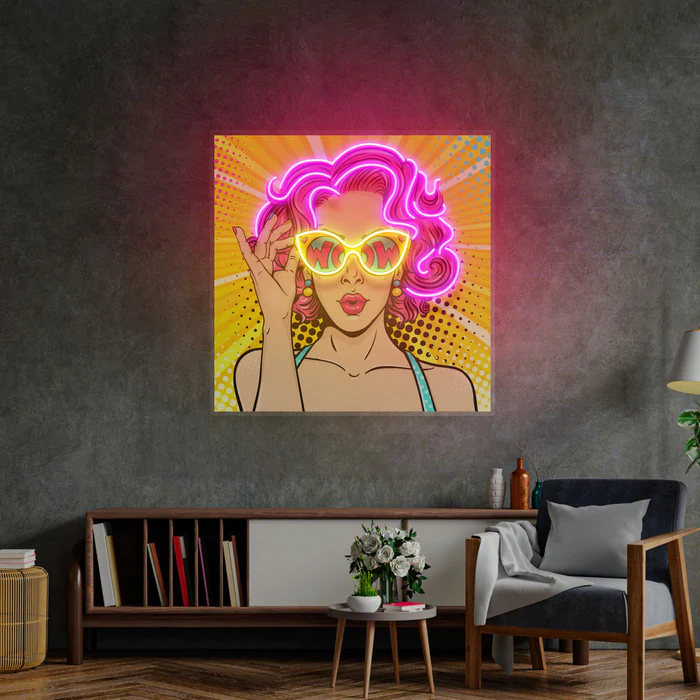 Pop art Neon Art – UV Baskı – Neon Led Tabela