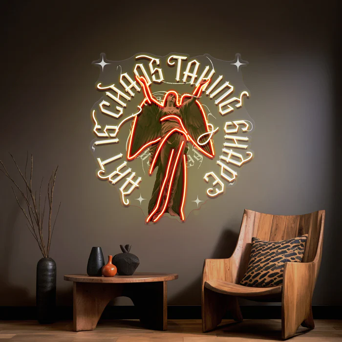 Sanat Kaosun Şekillenmesidir Collapse Art LED Neon Tabela Pop Art