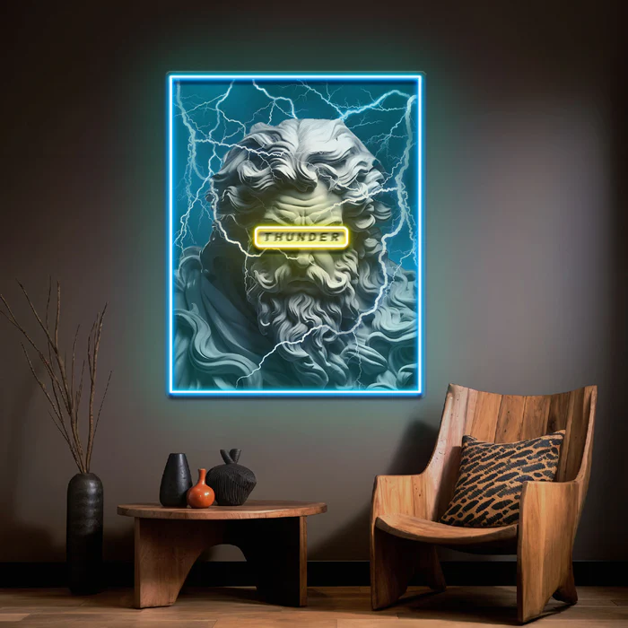 Zeus Collapse Art LED Neon Tabela Pop Art