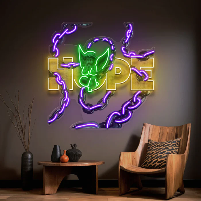 Hype Collapse Art LED Neon Tabela Pop Art