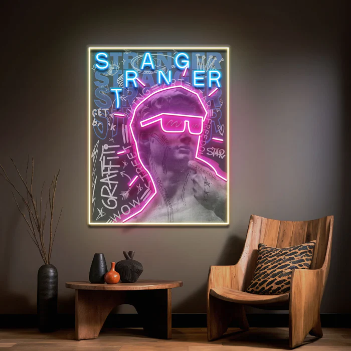 Stranger Collapse Art LED Neon Tabela Pop Art