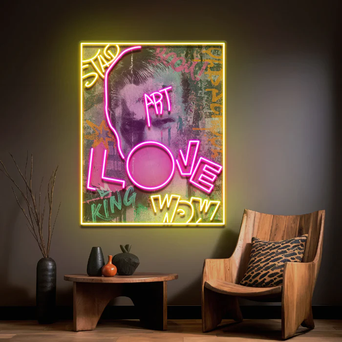 Sanat Kralı Collapse Art LED Neon Tabela Pop Art