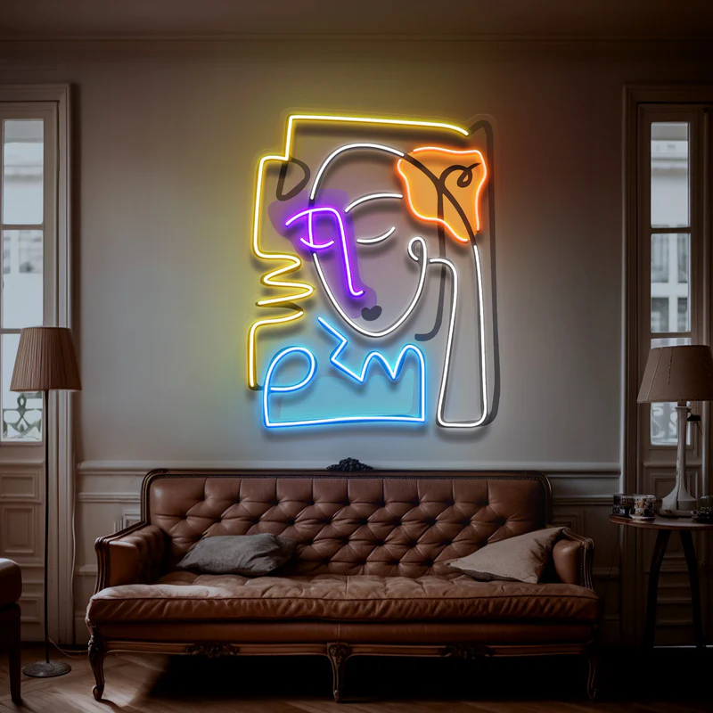 Huzur İçinde Güzel Kız Neon Art – UV Baskı – Neon Led Tabela