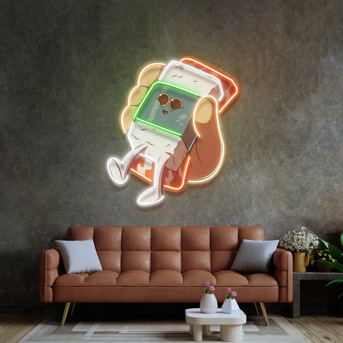 Elde Suşi Neon Art – UV Baskı – Neon Led Tabela