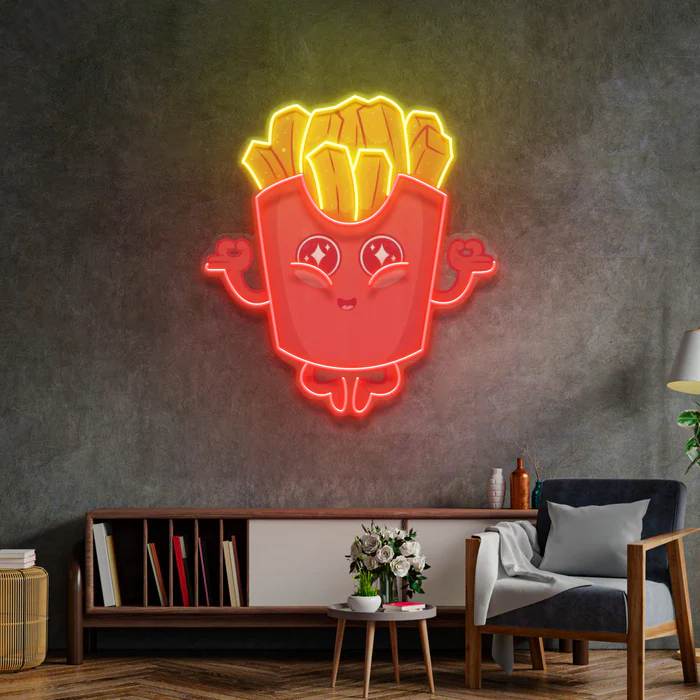 Patates Kızartması Neon Art – UV Baskı – Neon Led Tabela