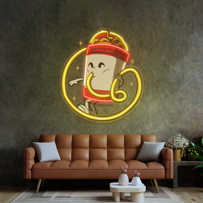Kap Noodle Neon Art – UV Baskı – Neon Led Tabela