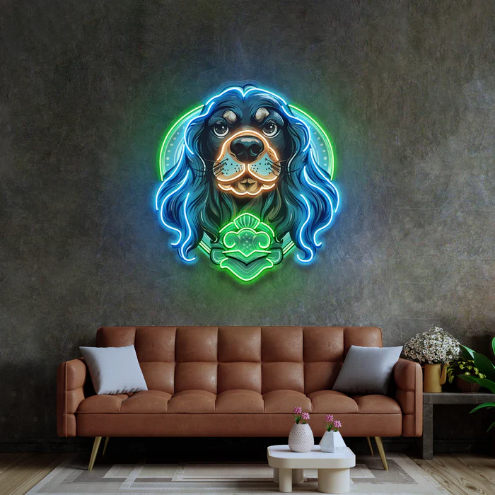 Köpek Neon Art – UV Baskı – Neon Led Tabela