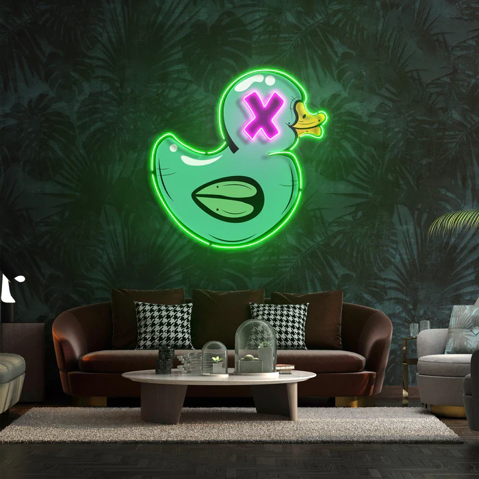 Kötü Ördek Neon Art – UV Baskı – Neon Led Tabela