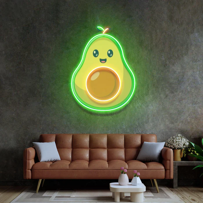 Bebek Avokado Neon Art – UV Baskı – Neon Led Tabela