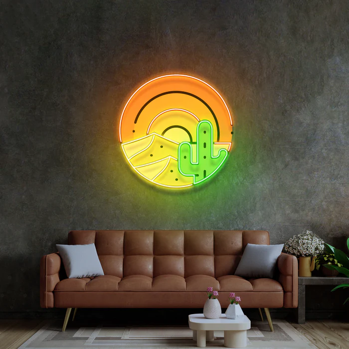Sahra Çölü Neon Art – UV Baskı – Neon Led Tabela