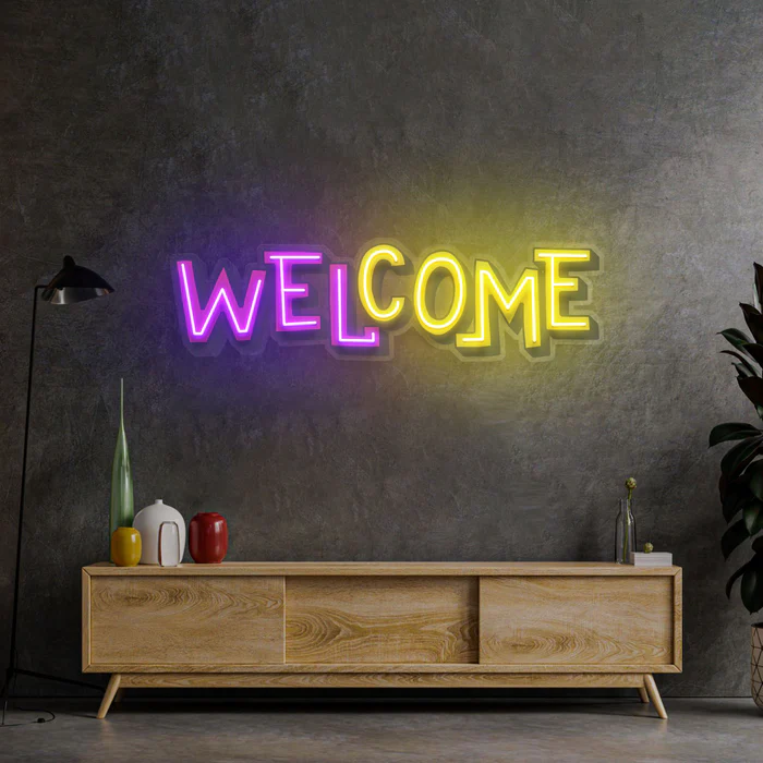 Welcome Neon Art – UV Baskı – Neon Led Tabela