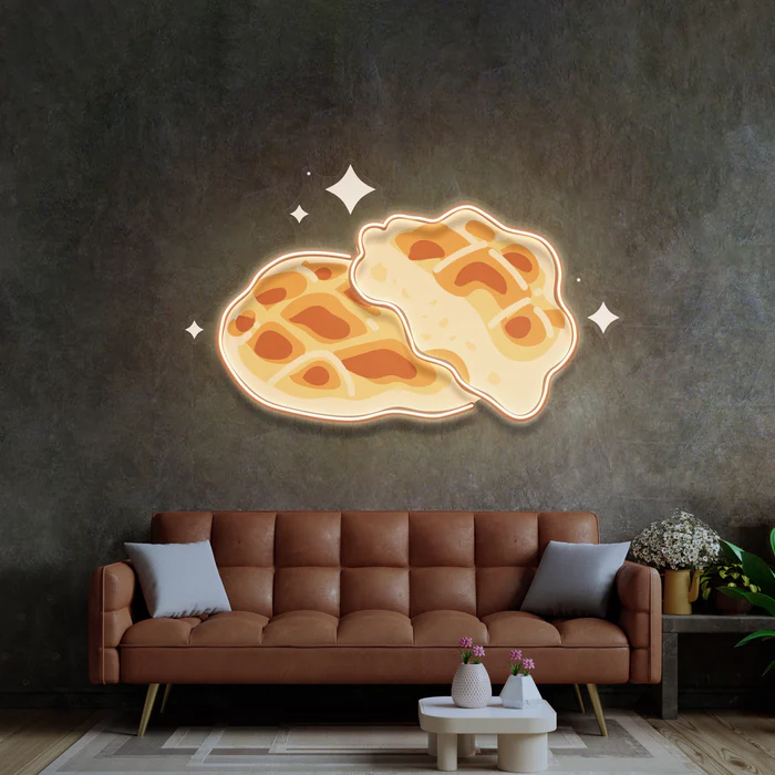 Waffle Neon Art – UV Baskı – Neon Led Tabela