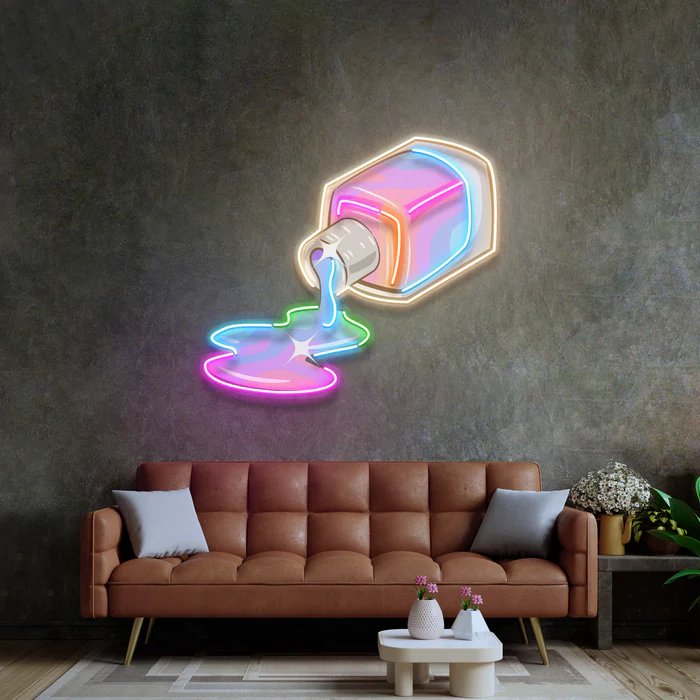 Dökülen Oje Neon Art – UV Baskı – Neon Led Tabela