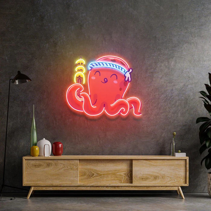Ahtapot Neon Art – UV Baskı – Neon Led Tabela