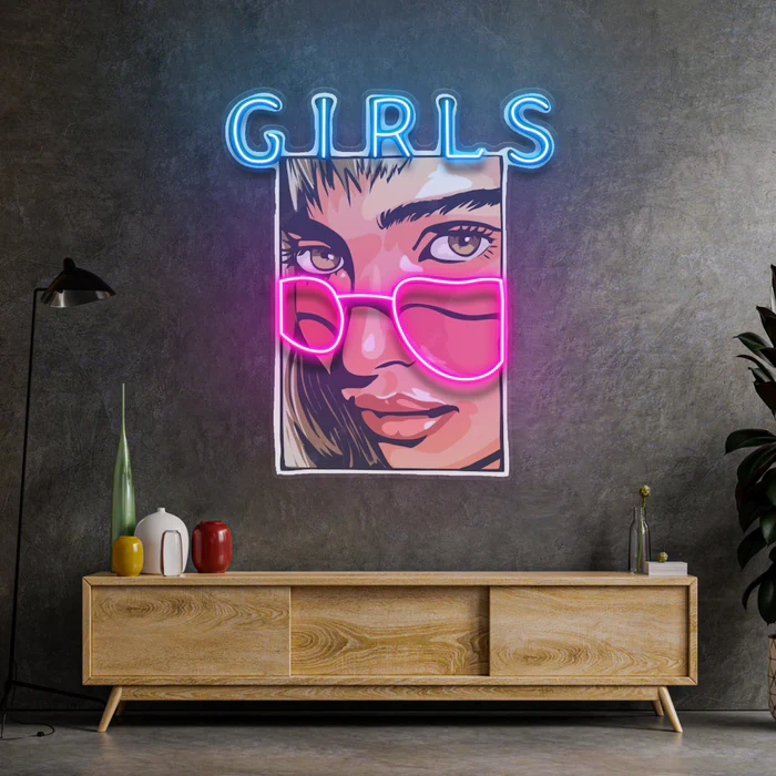 Girls Neon Art – UV Baskı – Neon Led Tabela