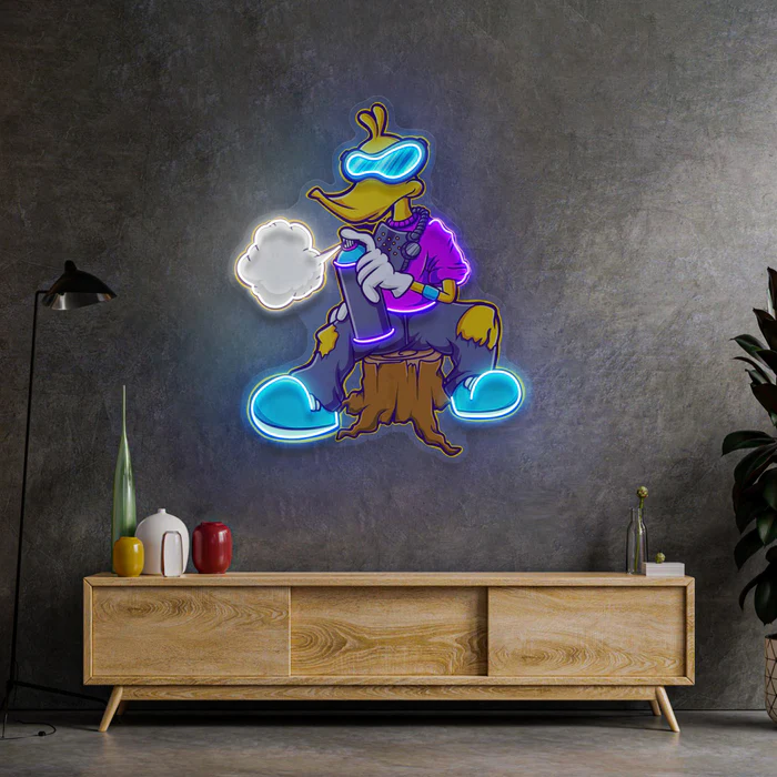 Havalı Ördek Neon Art – UV Baskı – Neon Led Tabela