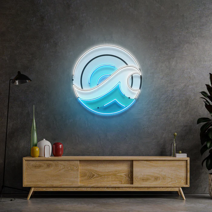 Dalga Neon Art – UV Baskı – Neon Led Tabela