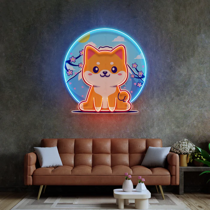 Shiba Neon Art – UV Baskı – Neon Led Tabela