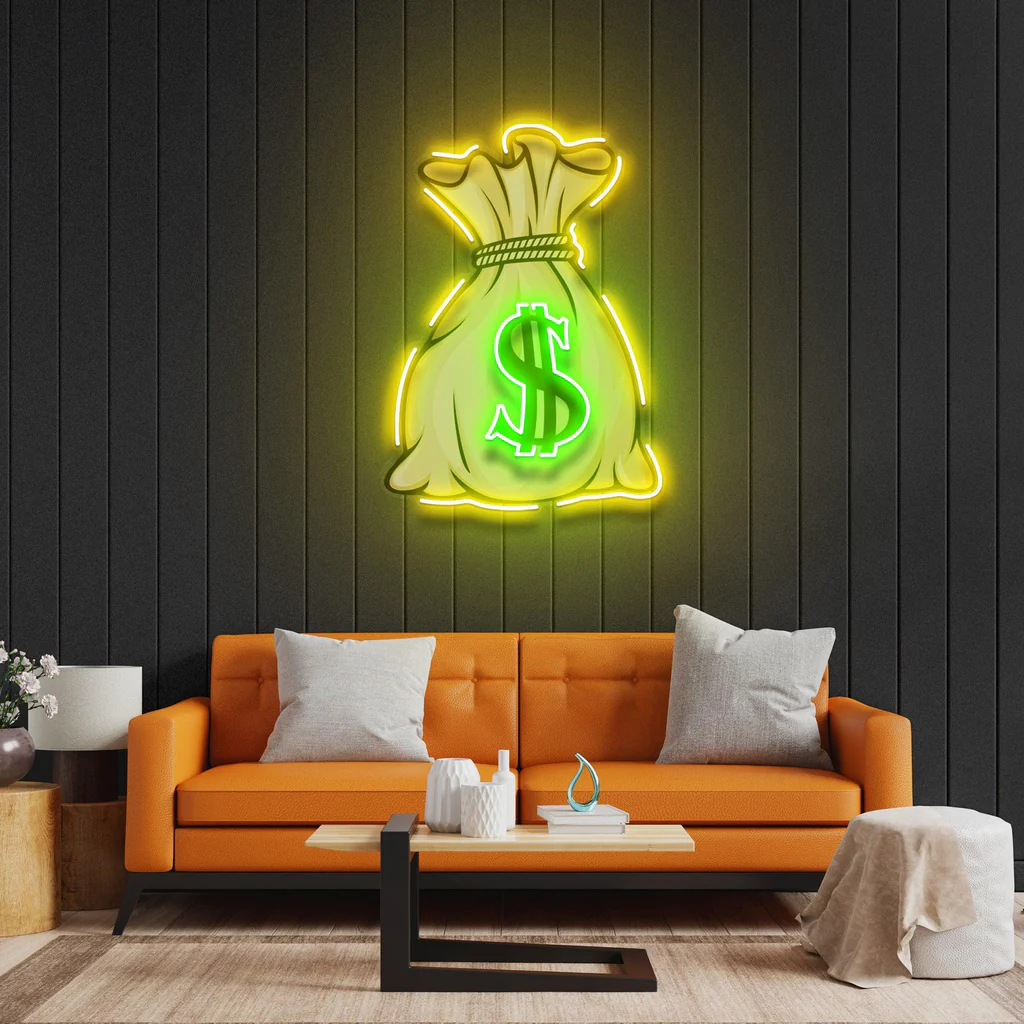 Para Çantası Neon Art – UV Baskı – Neon Led Tabela