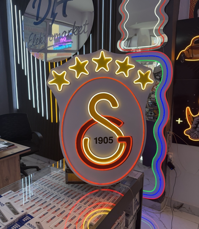Galatasaray Neon LED Işık Tabela 80x60 cm