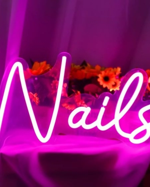 Nails Neon Led Tabela 60cm - Özel Tasarım