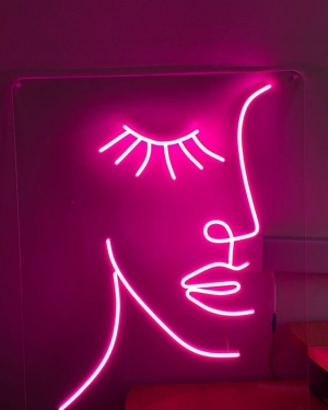 Kadın Suratı Neon Led Tabela 60cm - Özel Tasarım