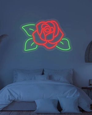 Gül Neon Led Tabela 60 cm - Özel Dekorasyon