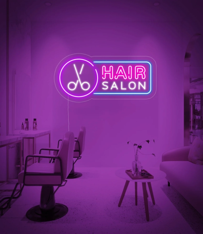 Neon Led Işık Tabela 80 cm - Kuaför Salonu