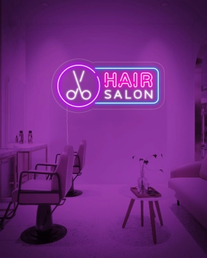 Neon Led Işık Tabela 80 cm - Kuaför Salonu