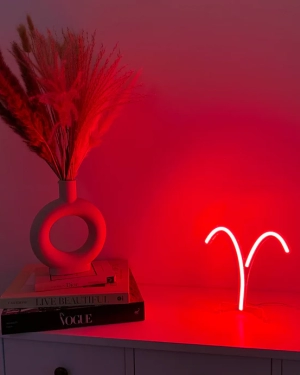 Koç Burcu Masaüstü Neon Led Tabela 40 cm