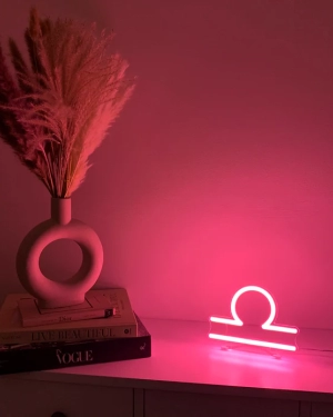 Terazi Burcu Neon Led Işık Tabela 40 CM