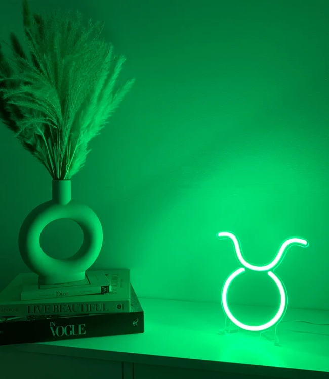 Boğa Burcu Neon Led Işık Tabela 40CM
