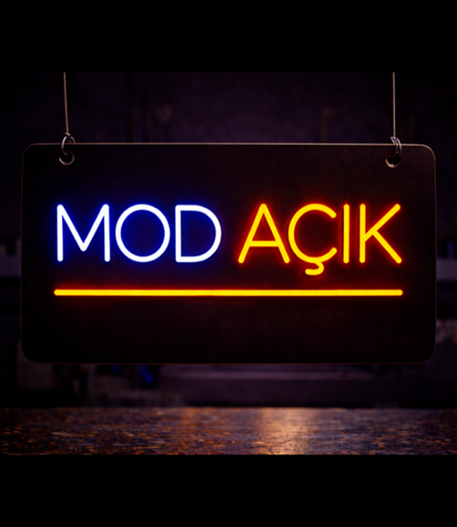 MOD AÇIK Neon LED Dekoratif Tabela 60x30 cm