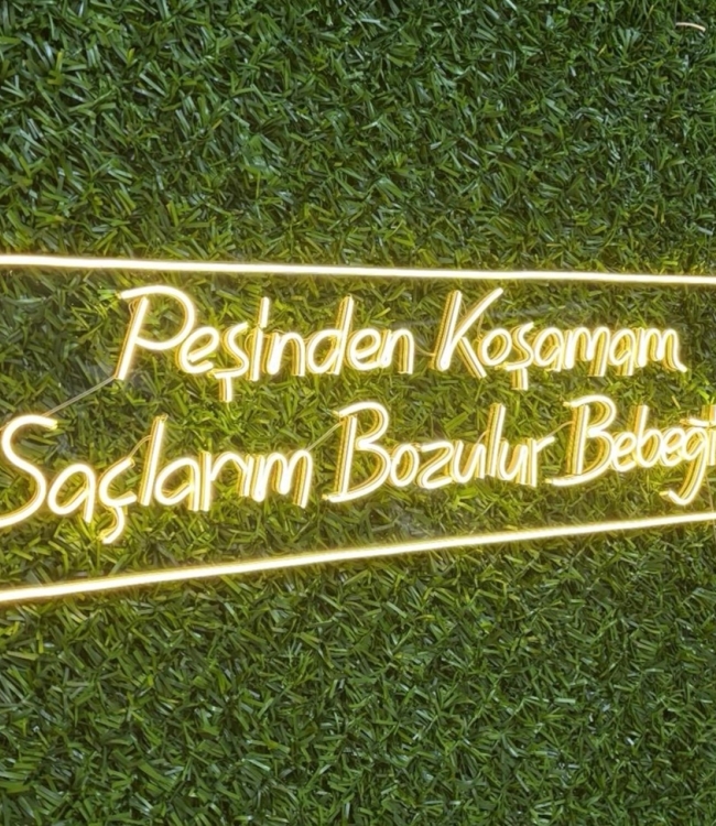 Neon LED Işıkli Şeffaf Pleksi Tabela
