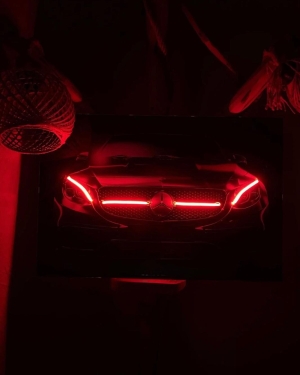 Kişiye Özel Araba Neon LED Duvar Tasarımı 50x70 cm