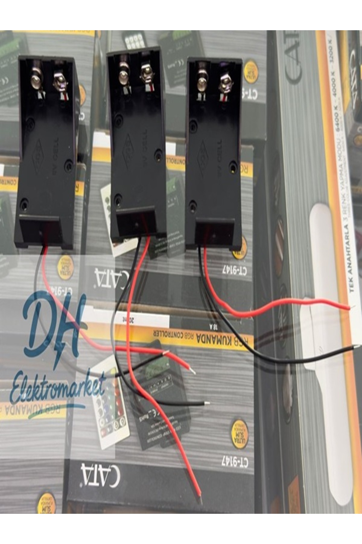 9 V Pil Yuvası - Pil Yatağı 3'lü